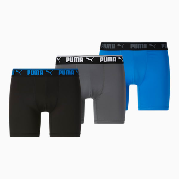 Men's Training Boxer Briefs [3 Pack], BLUE / GREY, extralarge